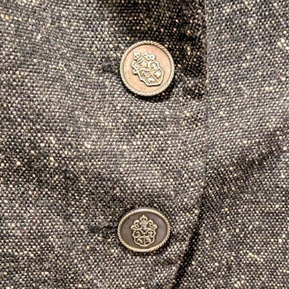 EUC Allison Wonderland 4 Grey Wool Accent Pocket Crop Blazer - Picture 6 of 6